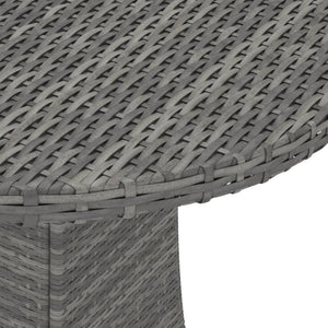 Gartentisch Grau 70x70x73 cm Poly Rattan