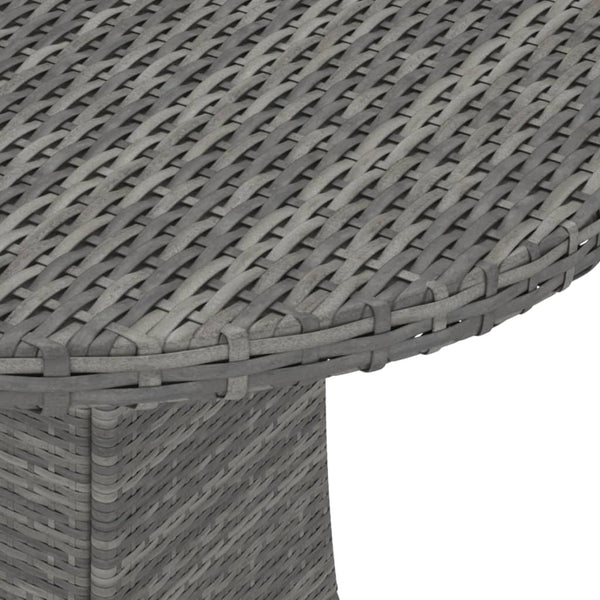 Gartentisch Grau 70x70x73 cm Poly Rattan