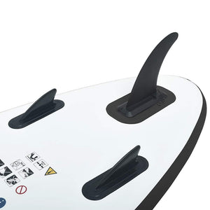 Aufblasbares SUP Board Set Schwarz-Weiß