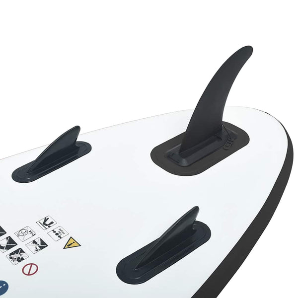 Aufblasbares SUP Board Set Schwarz-Weiß