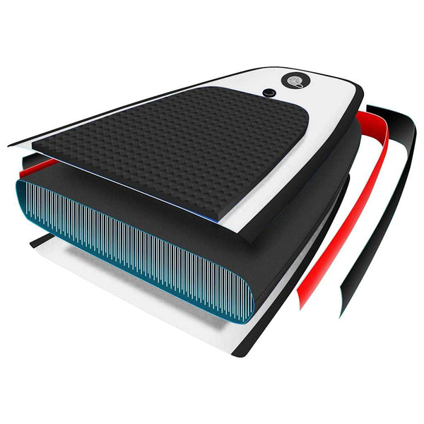 Aufblasbares SUP Board Set Schwarz-Weiß