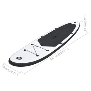 Aufblasbares SUP Board Set Schwarz-Weiß