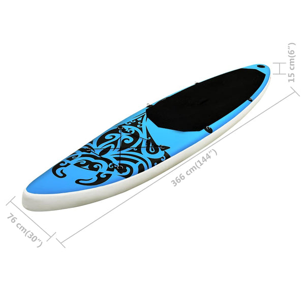 Aufblasbares SUP Board Set 366cm Blau