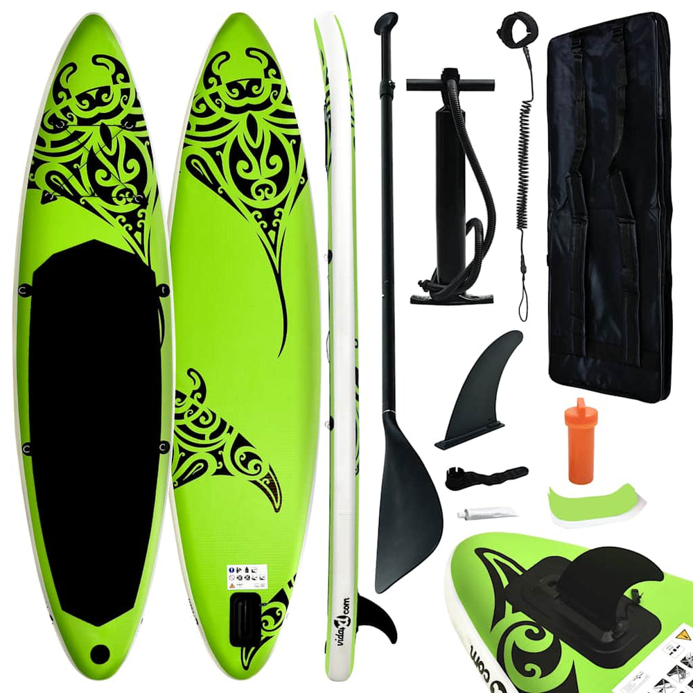Aufblasbares Stand Up Paddle Board 305cm Grün