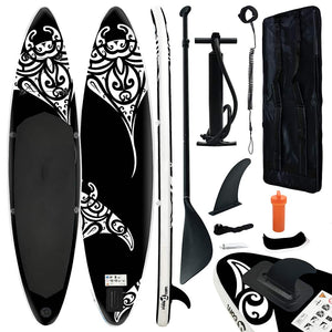 Aufblasbares SUP Board Set 305 cm Schwarz