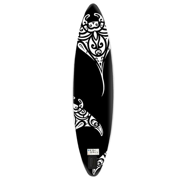 Aufblasbares SUP Board Set 305 cm Schwarz