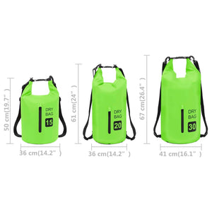 15L Wasserdichter Packsack Grün