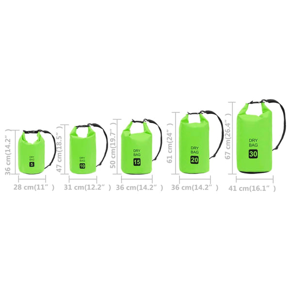Grüner 5L Dry Bag PVC