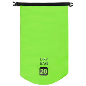 vidaXL Sac étanche vert 20 L PVC