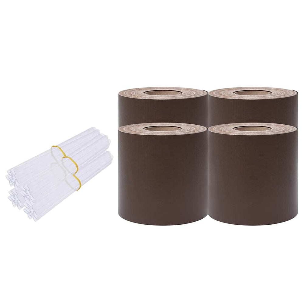 Garten-Sichtschutz 4 Stk. PVC 35x0,19 m Braun