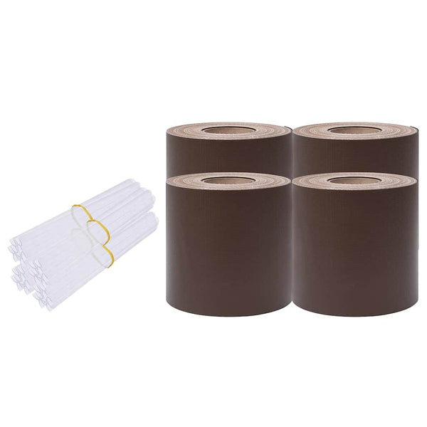 Garten-Sichtschutz 4 Stk. PVC 35x0,19 m Braun