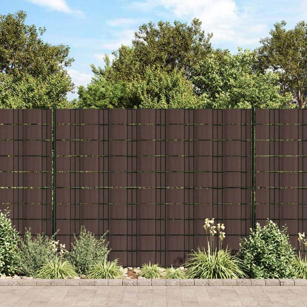 Garten-Sichtschutz 4 Stk. PVC 35x0,19 m Braun