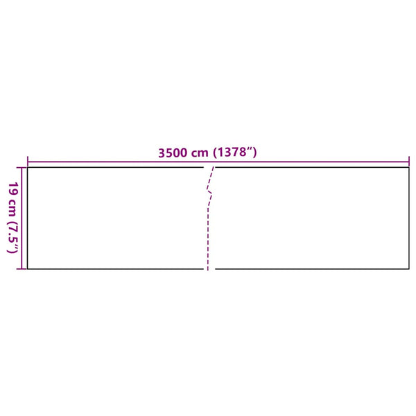 Garten-Sichtschutz PVC 35x0,19 m Matt-Dunkelgrau