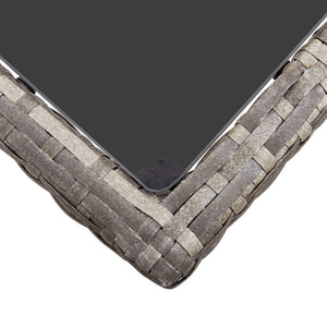 Gartentisch Grau 190x90x75 cm Poly Rattan