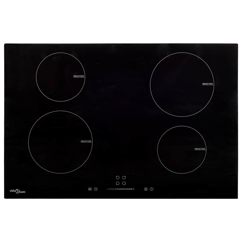 vidaXL 4-Zone Induction Cooktop Touch Control Glass 77cm 7000W