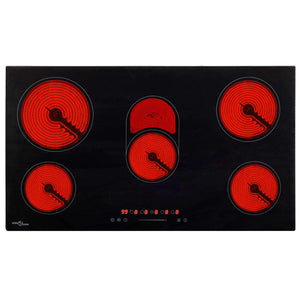 Glaskeramik Kochfeld 5 Platten Touch Control 77cm