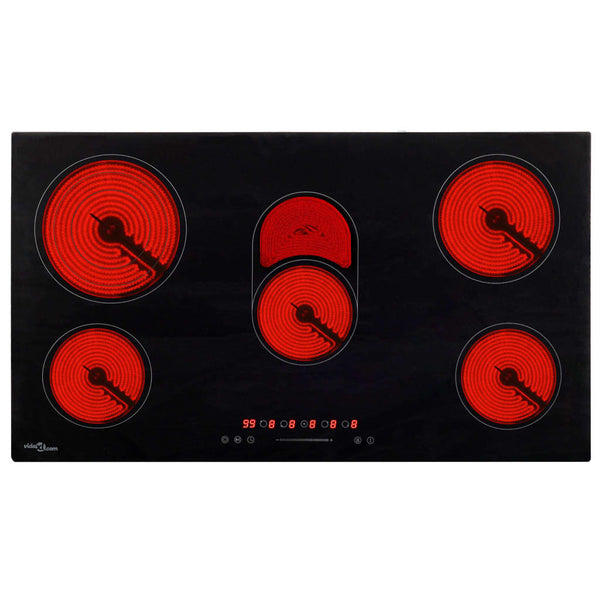 Glaskeramik Kochfeld 5 Platten Touch Control 77cm