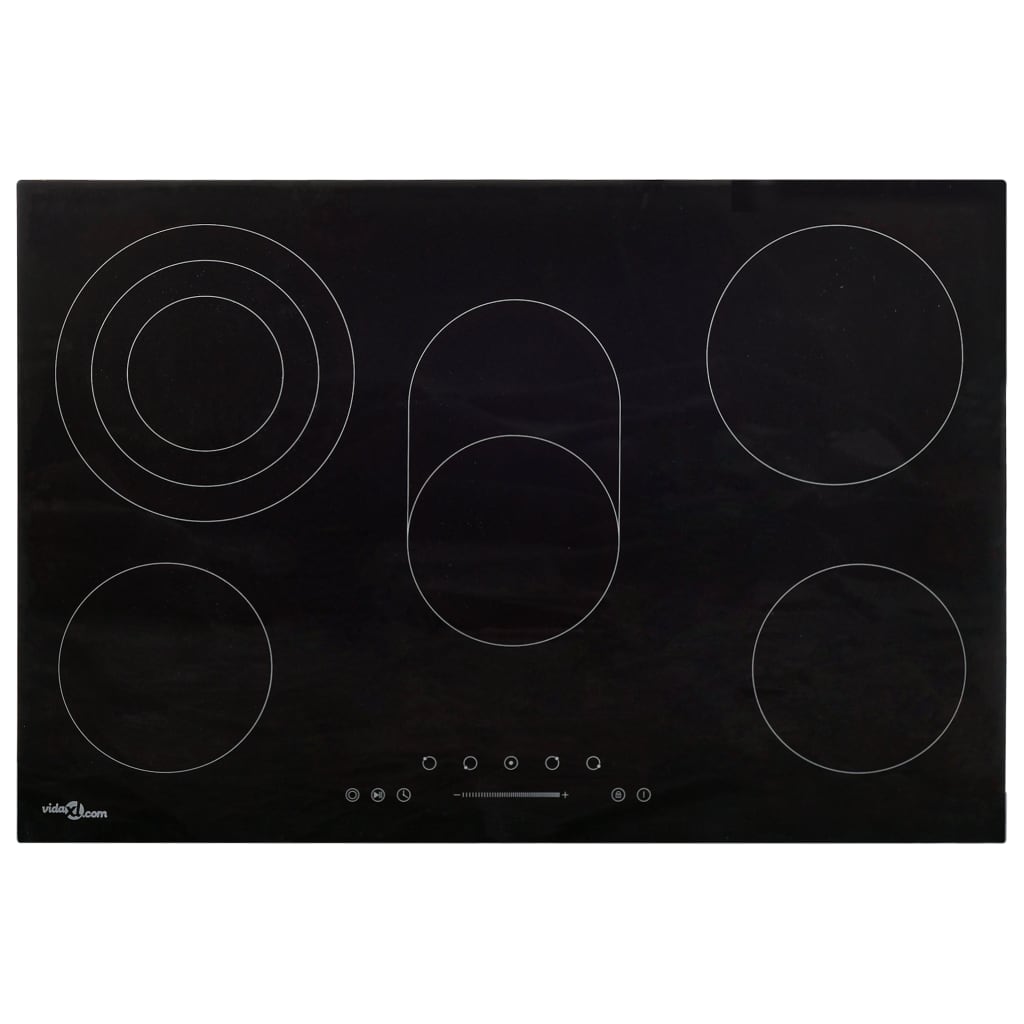 Glaskeramik Kochfeld 90cm, 5 Platten, Touch Control