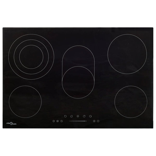 Glaskeramik Kochfeld 90cm, 5 Platten, Touch Control