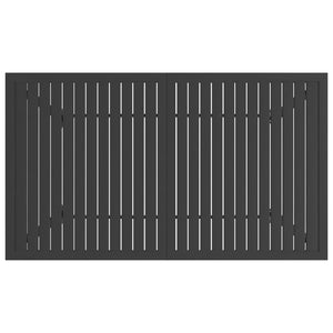 Gartentisch Anthrazit 140x80x72 cm Stahl