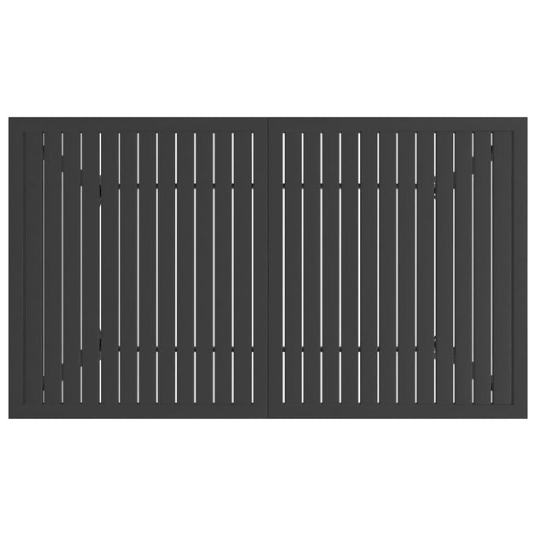 Gartentisch Anthrazit 140x80x72 cm Stahl