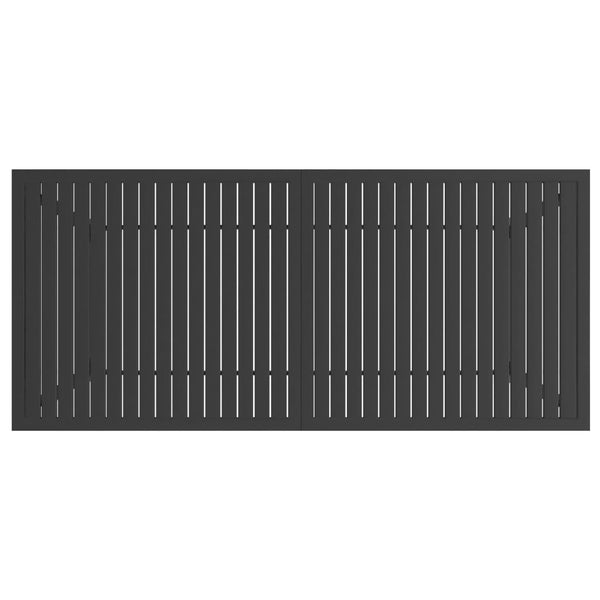 Gartentisch Anthrazit 190x80x72 cm Stahl