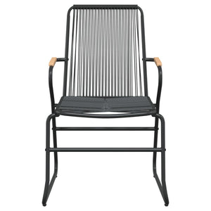Gartenstühle 2 Stk. Schwarz 58x59x85,5 cm PVC Rattan