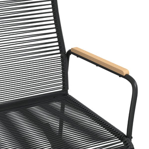 Garten-Schaukelstuhl Schwarz 59x79,5x104 cm PVC Rattan