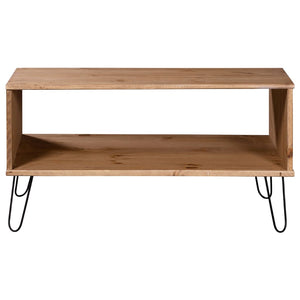 vidaXL Table basse New York Bois massif de pin naturel
