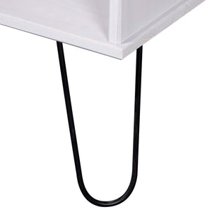 vidaXL Table basse New York blanc et naturel pin massif