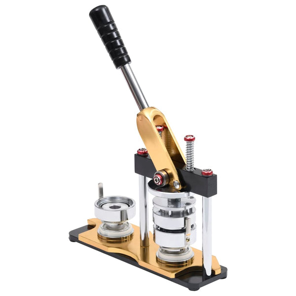 Buttonmaschine mit 500 Button-Teilen 37 mm Drehstanze
