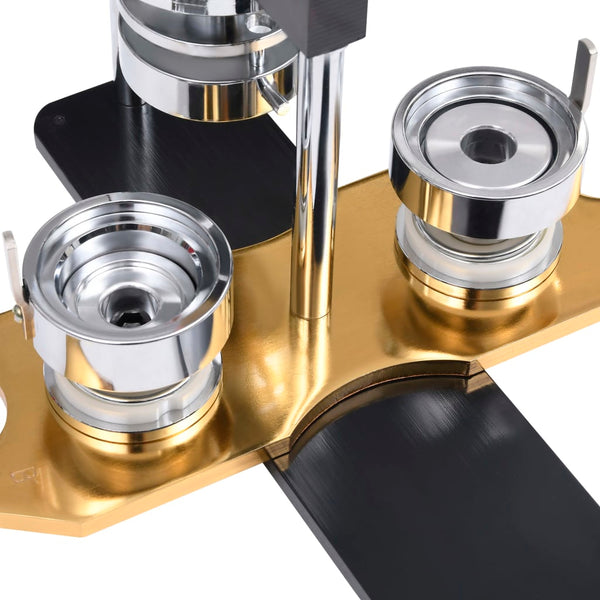 Buttonmaschine mit 500 Button-Teilen 37 mm Drehstanze