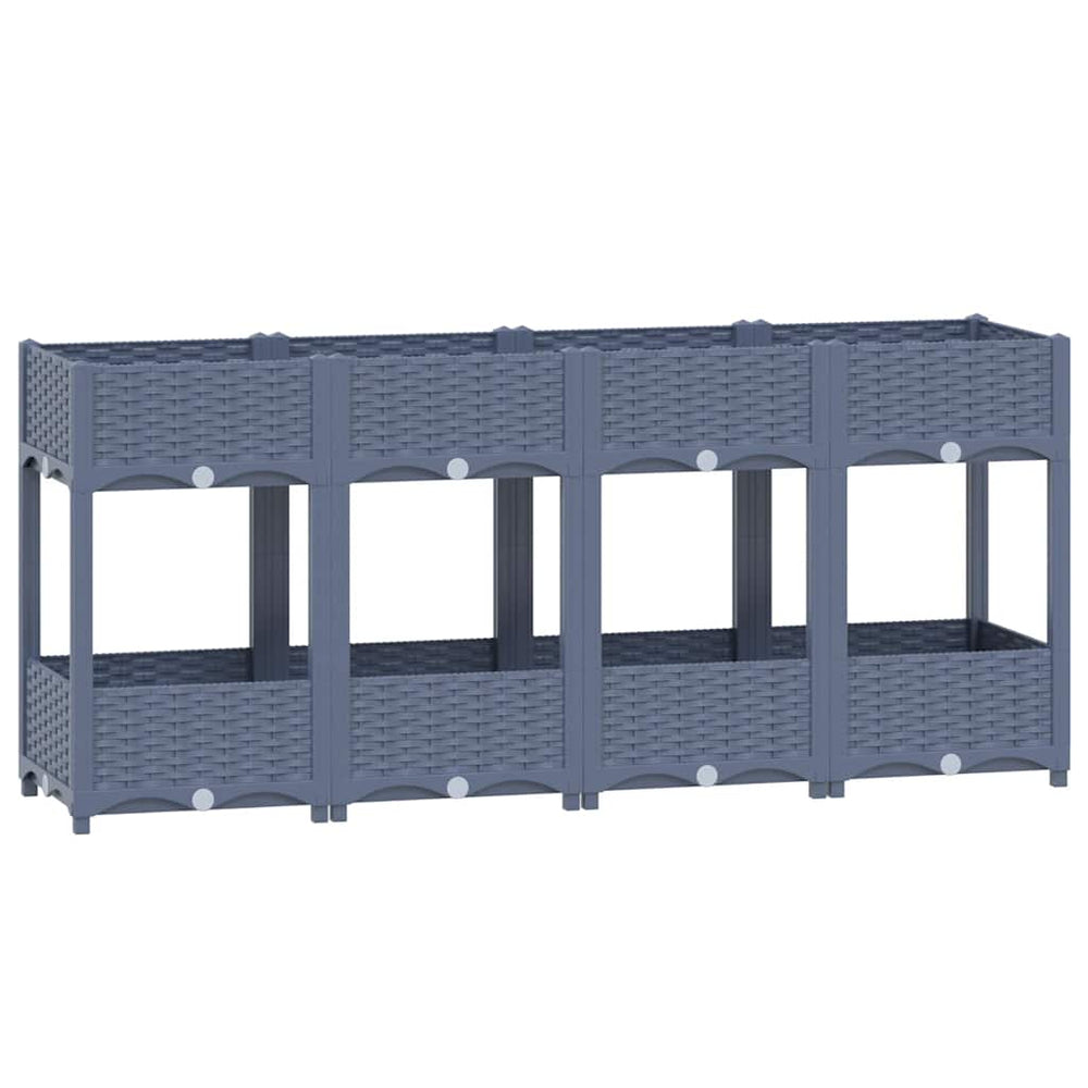 vidaXL Raised Garden Bed 160x40x71 cm Polypropylene