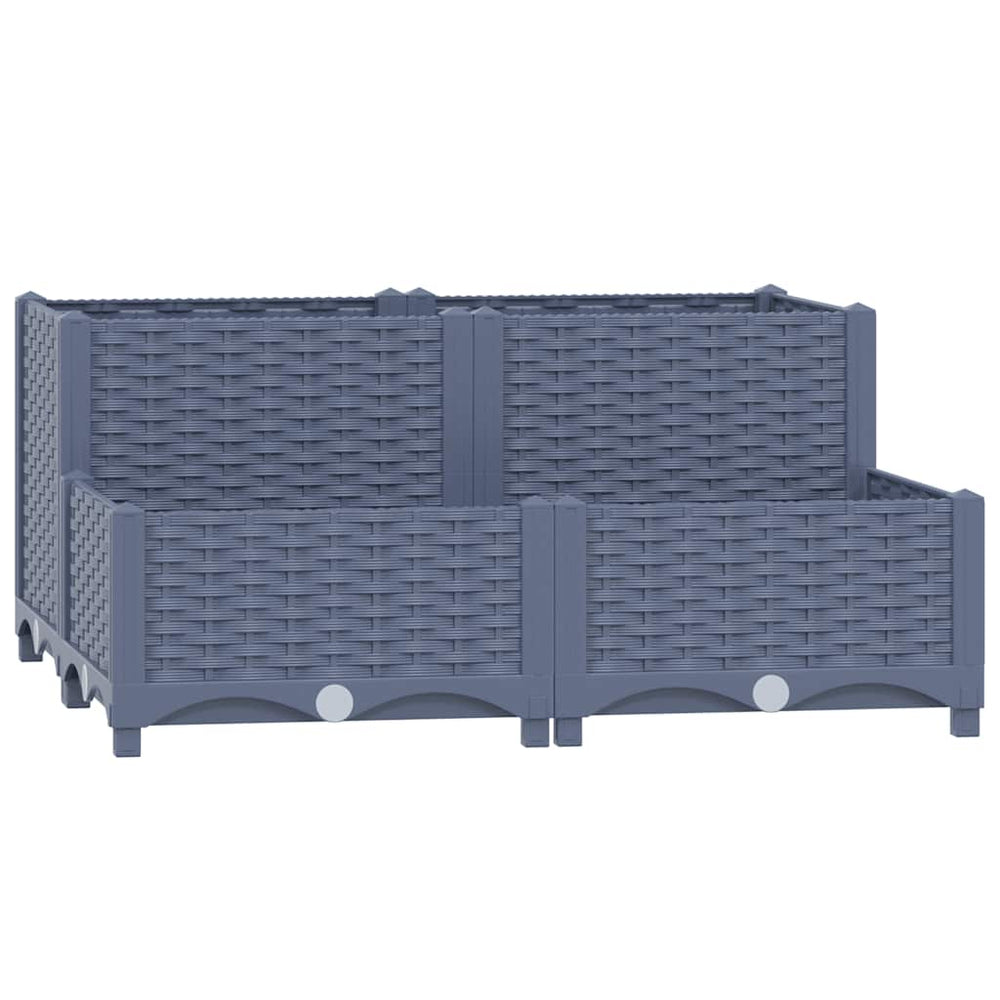 vidaXL Raised Garden Bed 80x80x38 cm Polypropylene