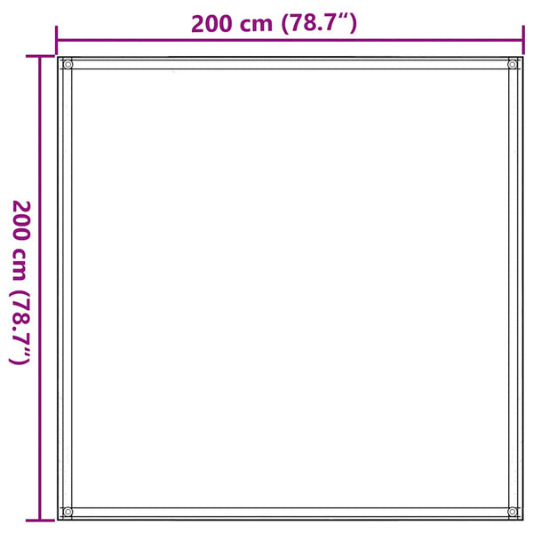 Zeltteppich 200x200 cm Anthrazit