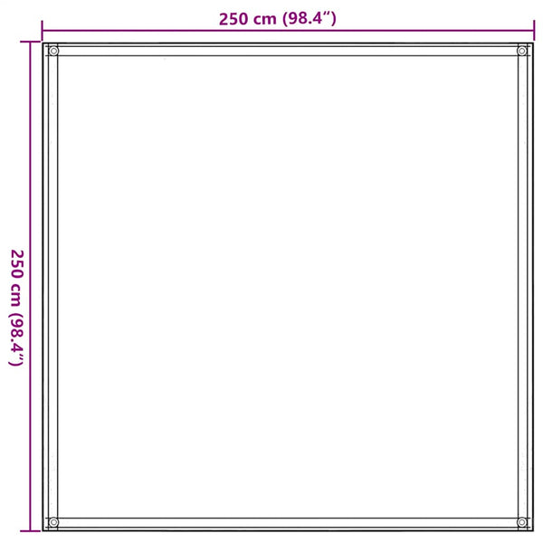 Zeltteppich 250x250 cm Anthrazit HDPE
