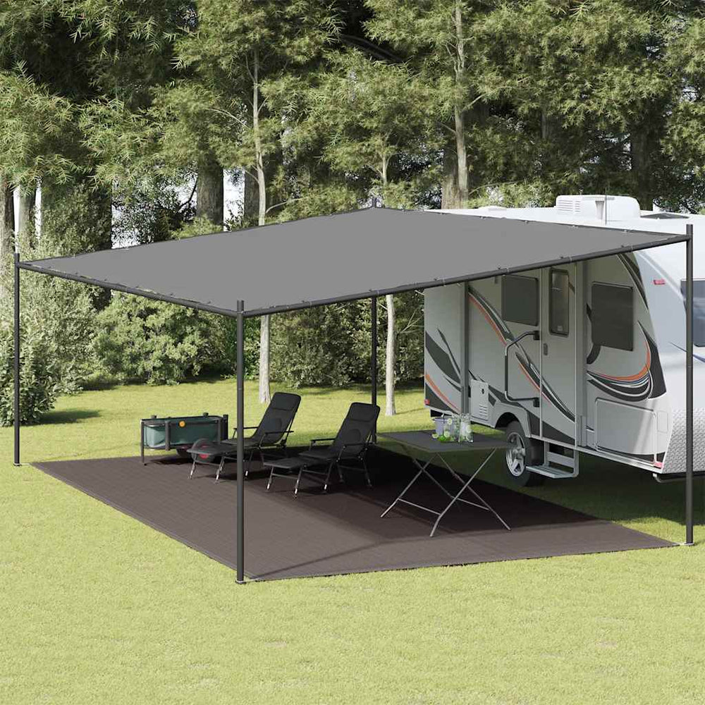 Zeltteppich 400x800 cm Anthrazit HDPE