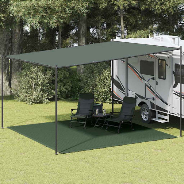 Zeltteppich 400x400 cm Dunkelgrün HDPE