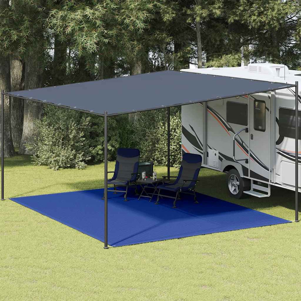 Zeltteppich 400x500 cm Blau HDPE