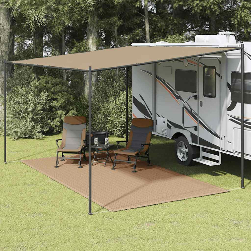 Zeltteppich 200x400 cm Taupe