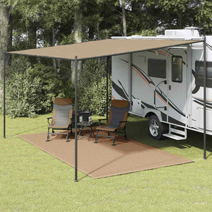 Zeltteppich 200x400 cm Taupe