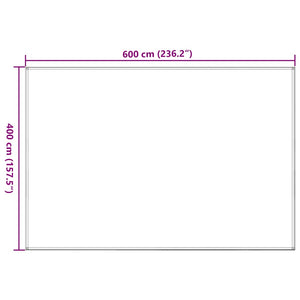 Zeltteppich 400x600 cm Schwarz
