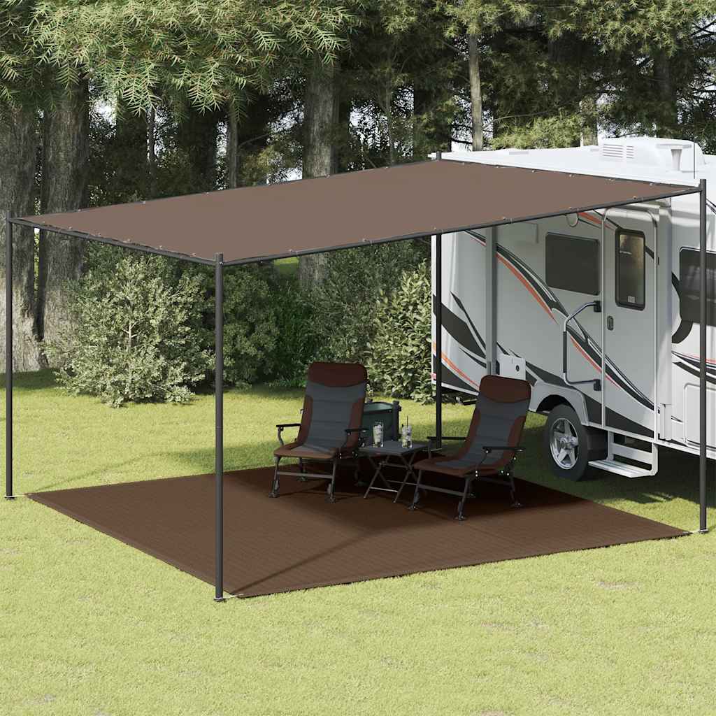 Zeltteppich 400x400 cm Braun