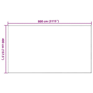 Zeltteppich 400x800 cm Braun HDPE