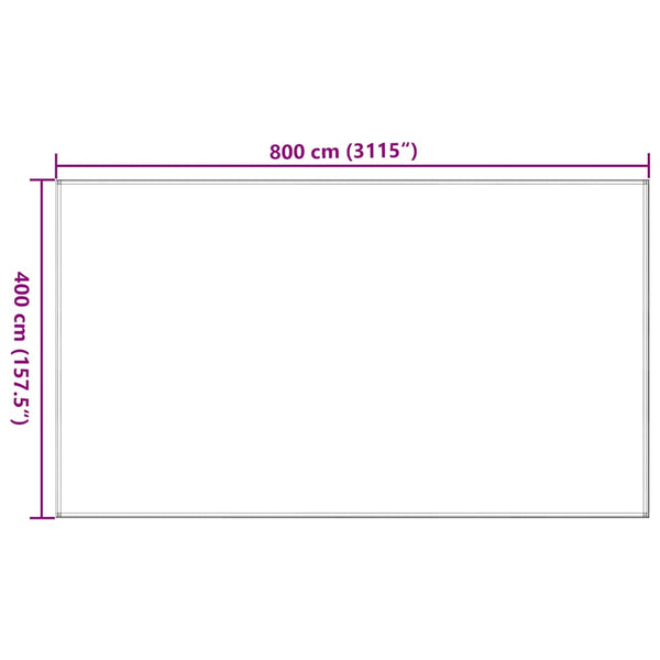Zeltteppich 400x800 cm Braun HDPE