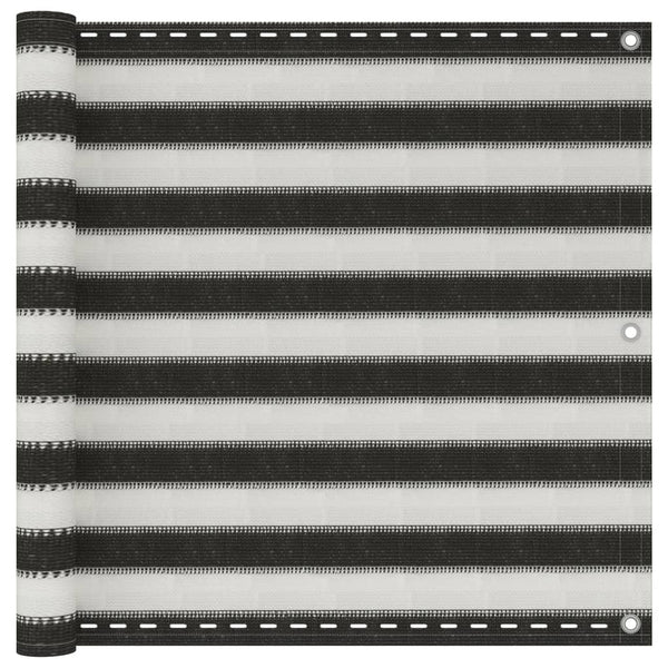 Balkon-Sichtschutz HDPE 90x500 cm Anthrazit und Weiß