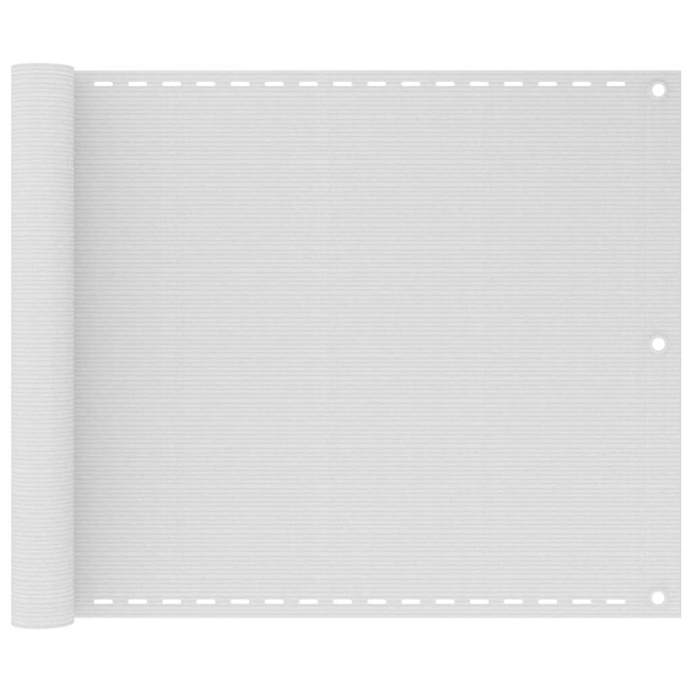 vidaXL Brise-vue de balcon blanc 75x500 cm PEHD