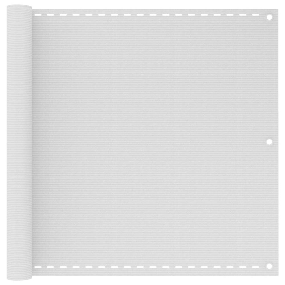 vidaXL Brise-vue de balcon blanc 90x500 cm PEHD