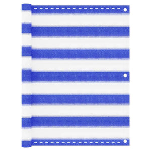 Balkon-Sichtschutz Blau und Weiß 75x500 cm HDPE