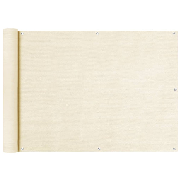 Balkon Sichtschutz Creme 75x300 cm HDPE